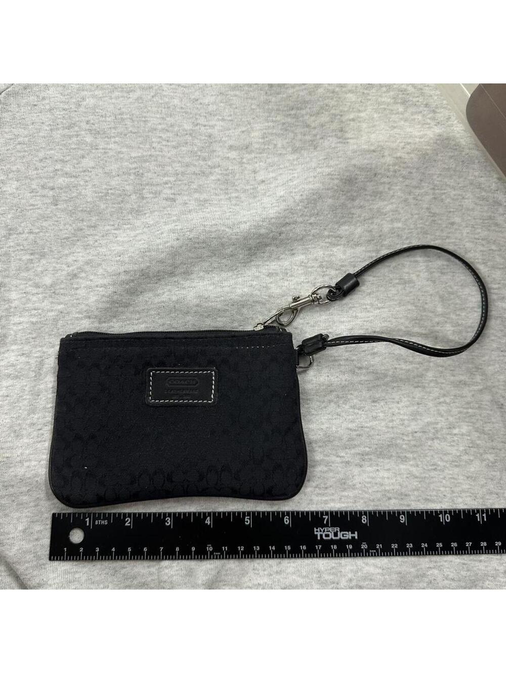Y2k Black coach jacquard wristlet